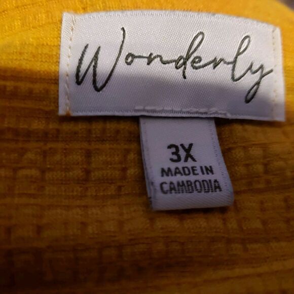 ✔️Wonderly Mustard Ruffle Sleeve Blouse, 3x, EUC - Picture 4 of 5